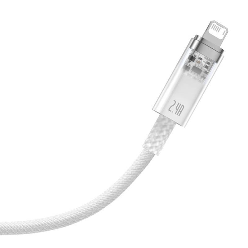 Кабел Baseus Explorer USB-A към Lightning  2м 2.4A CATS010102 - бял