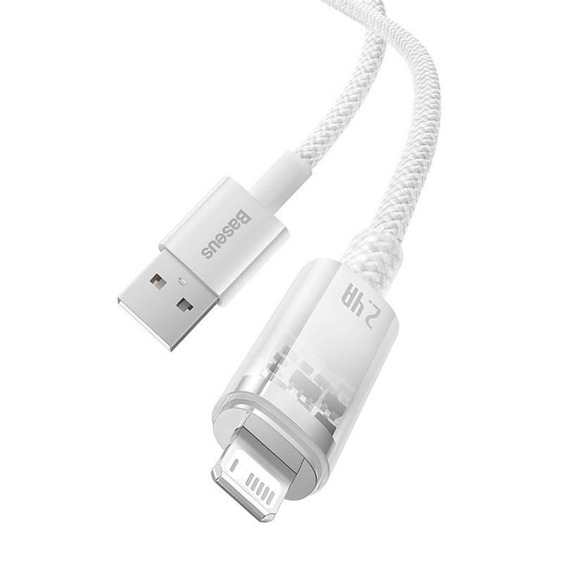 Кабел Baseus Explorer USB-A към Lightning  2м 2.4A CATS010102 - бял