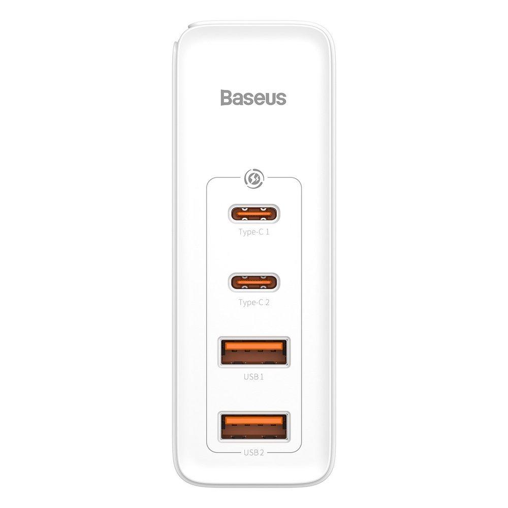Зарядно устройство Baseus GaN2 Pro 2x USB Type-C / 2x USB 100W CCGAN2P-L02 - бял