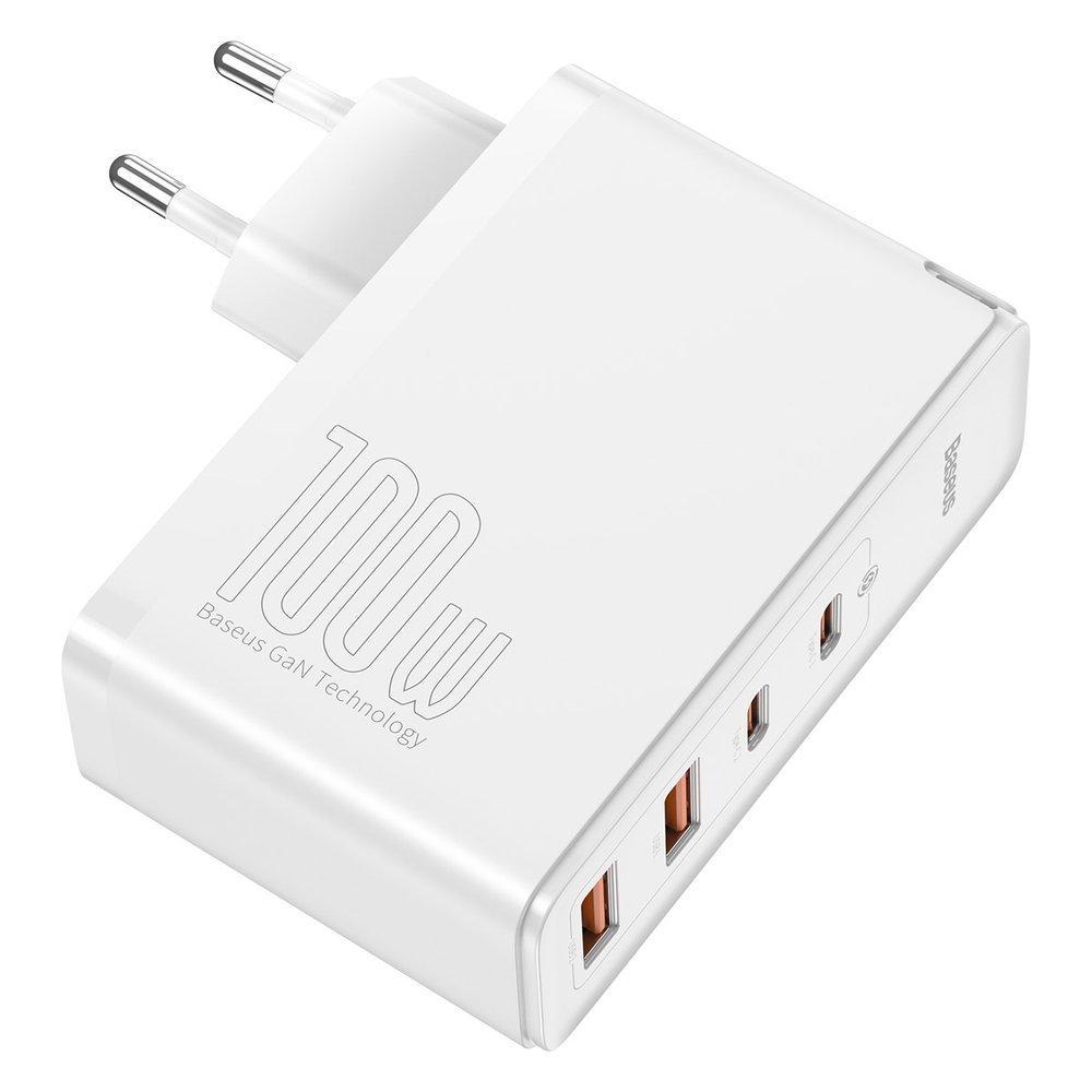 Зарядно устройство Baseus GaN2 Pro 2x USB Type-C / 2x USB 100W CCGAN2P-L02 - бял