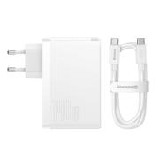Зарядно устройство Baseus GaN5 Pro fast charger 2xUSB-C+USB 140W CCGP100202 - бял
