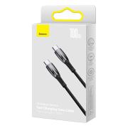 Кабел Baseus Glimmer fast charging USB-C 100W 2м - черен