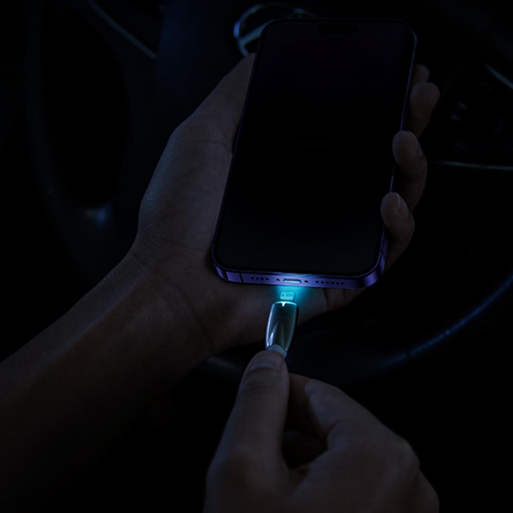 Кабел Baseus Glimmer fast charging USB-C 100W 2м - черен