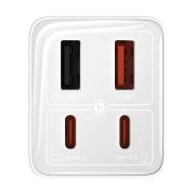 Зарядно устройство Baseus GAN6 Pro, 2xUSB-C + 2xUSB, 65W P10162701213-00 - бяло