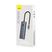 USB хъб Baseus UltraJoy 4 в 1, USB Type-C към 3 x USB 3.0 и 1 x RJ45 B0005280A813-00 - сив