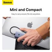 USB хъб Baseus UltraJoy 4 в 1, USB Type-C към 3 x USB 3.0 и 1 x RJ45 B0005280A813-00 - сив