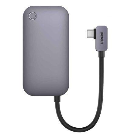 USB хъб Baseus PadJoy Series Hub 4 в 1 USB-C към USB 3.0 / HDMI / USB-C PD / Mini Jack 3,5 мм - сив