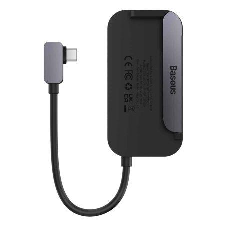 USB хъб Baseus PadJoy Series Hub 4 в 1 USB-C към USB 3.0 / HDMI / USB-C PD / Mini Jack 3,5 мм - сив