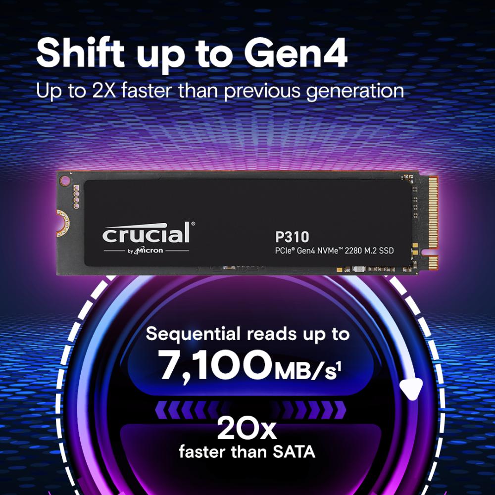 SSD диск Crucial P310 2TB PCIe Gen4 NVMe M.2 CT2000P310SSD8