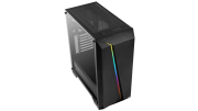 Кутия за настолен компютър Aerocool Cylon Pro RGB прозрачен панел от закалено стъкло CYLON-PRO-G-BK-V2 - черна