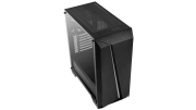 Кутия за настолен компютър Aerocool Cylon Pro RGB прозрачен панел от закалено стъкло CYLON-PRO-G-BK-V2 - черна