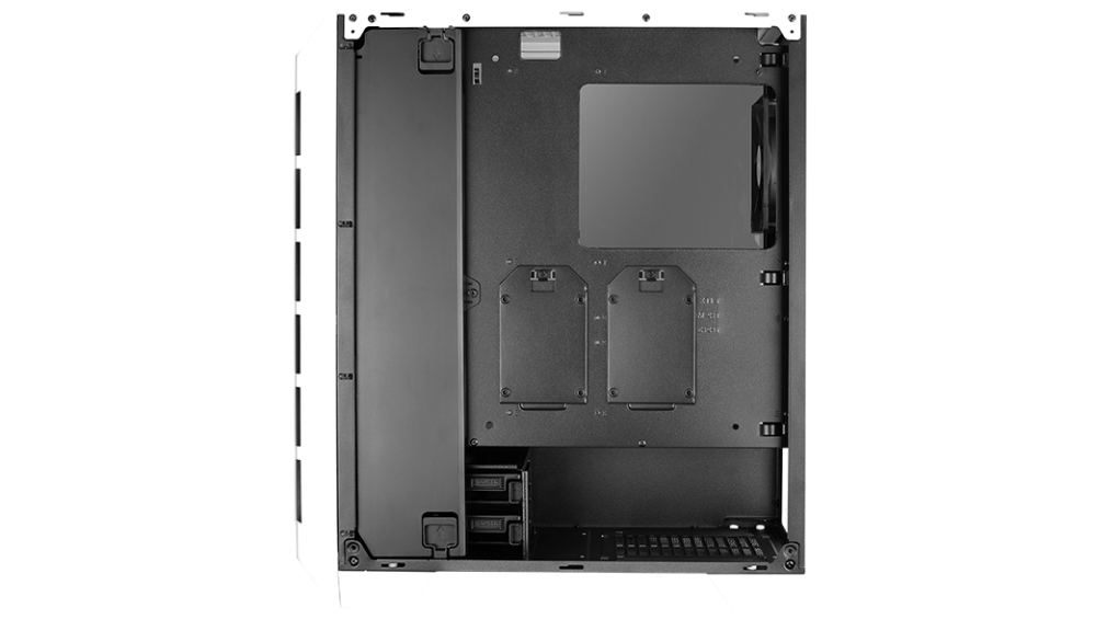 Кутия за настолен компютър Aerocool Cylon Pro RGB прозрачен панел от закалено стъкло CYLON-PRO-G-WT-V2 - бяла