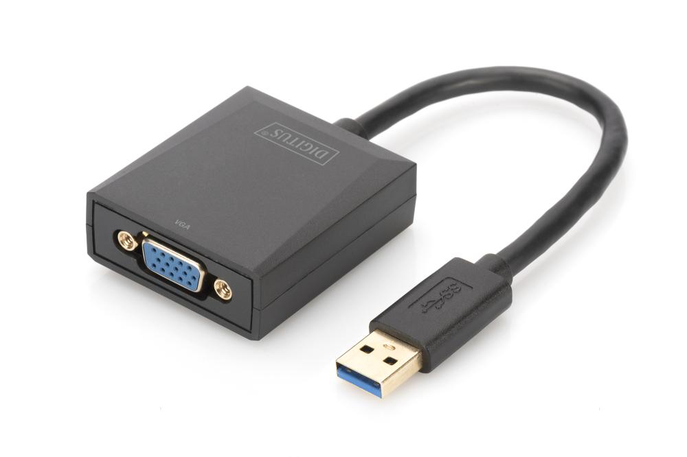 Адаптер DIGITUS, USB 3.0 към VGA, Full HD - DA-70840