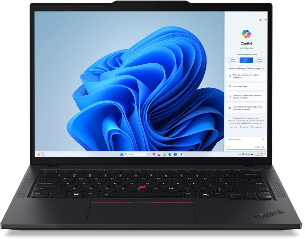 Лаптоп Lenovo ThinkPad T14 G5 Intel Core Ultra 7 155U (up to 4.8GHz, 12MB), 32GB DDR5-5600, 1TB SSD