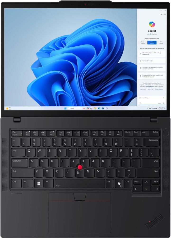 Лаптоп Lenovo ThinkPad T14 G5 Intel Core Ultra 7 155U (up to 4.8GHz, 12MB), 32GB DDR5-5600, 1TB SSD