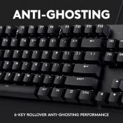 Кабелна механична игрална клавиатура с тактилни превключватели Logitech G413 TKL SE 920-010446 - черна