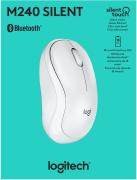 Безжична мишка Logitech M240 Silent Bluetooth 910-007120 - бяла