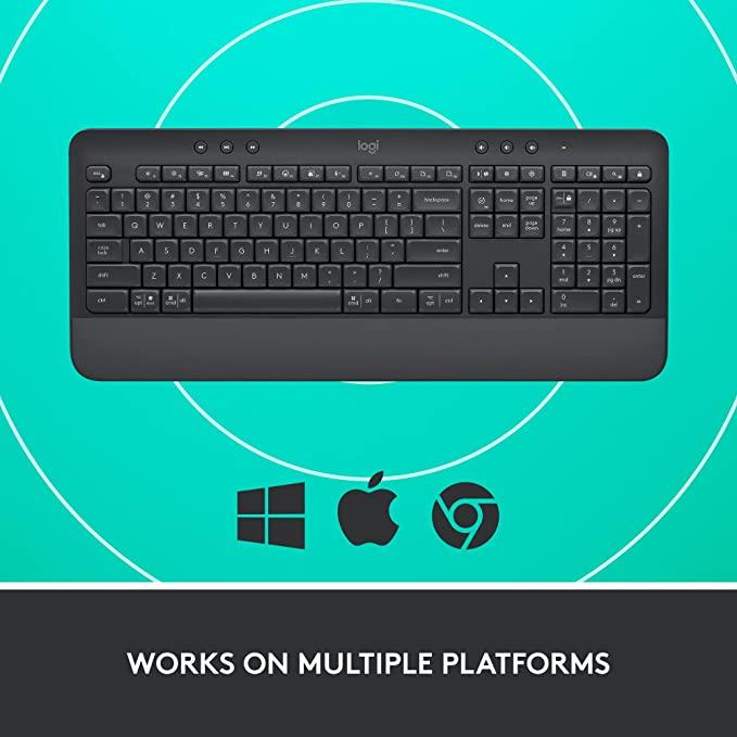 Безжична клавиатура Logitech Signature K650 920-010945 - сив