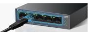 5-портов гигабитов комутатор TP-Link LS105GP с 4-порта PoE+