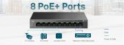 Комутатор TP-Link LS109P 9-портов 10/100Mbps с 8-портов PoE+