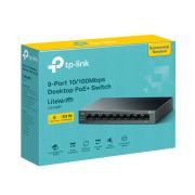 Комутатор TP-Link LS109P 9-портов 10/100Mbps с 8-портов PoE+