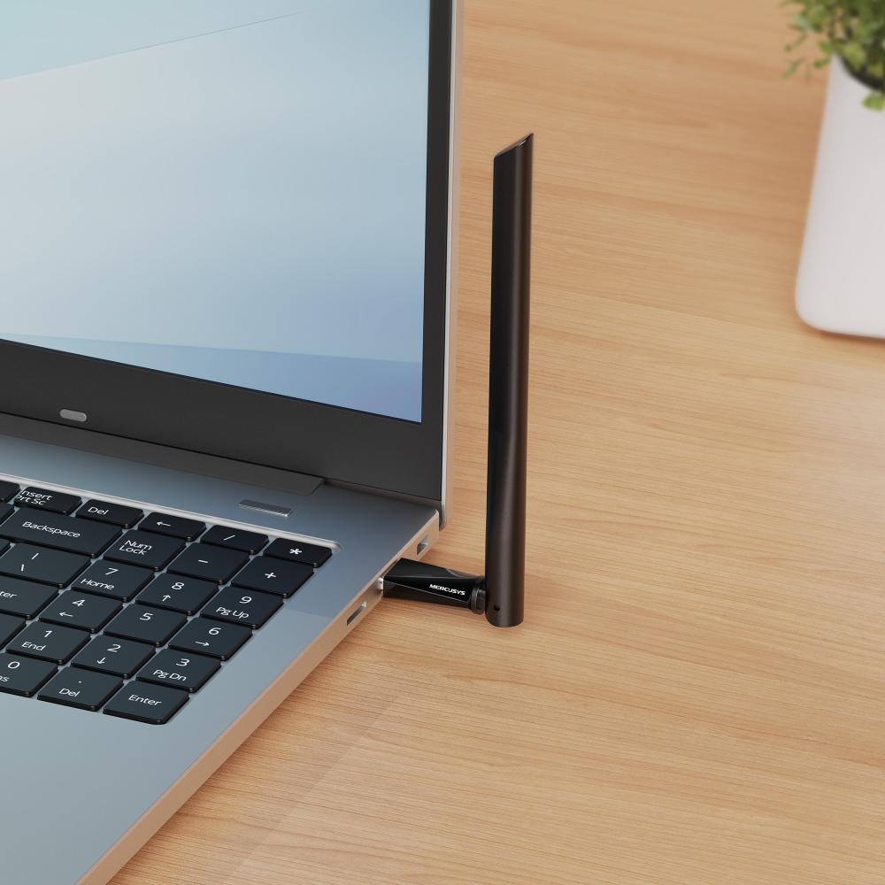 Безжичен USB адаптер с високо усилване Wi-Fi 6 Mercusys MA14H AX300