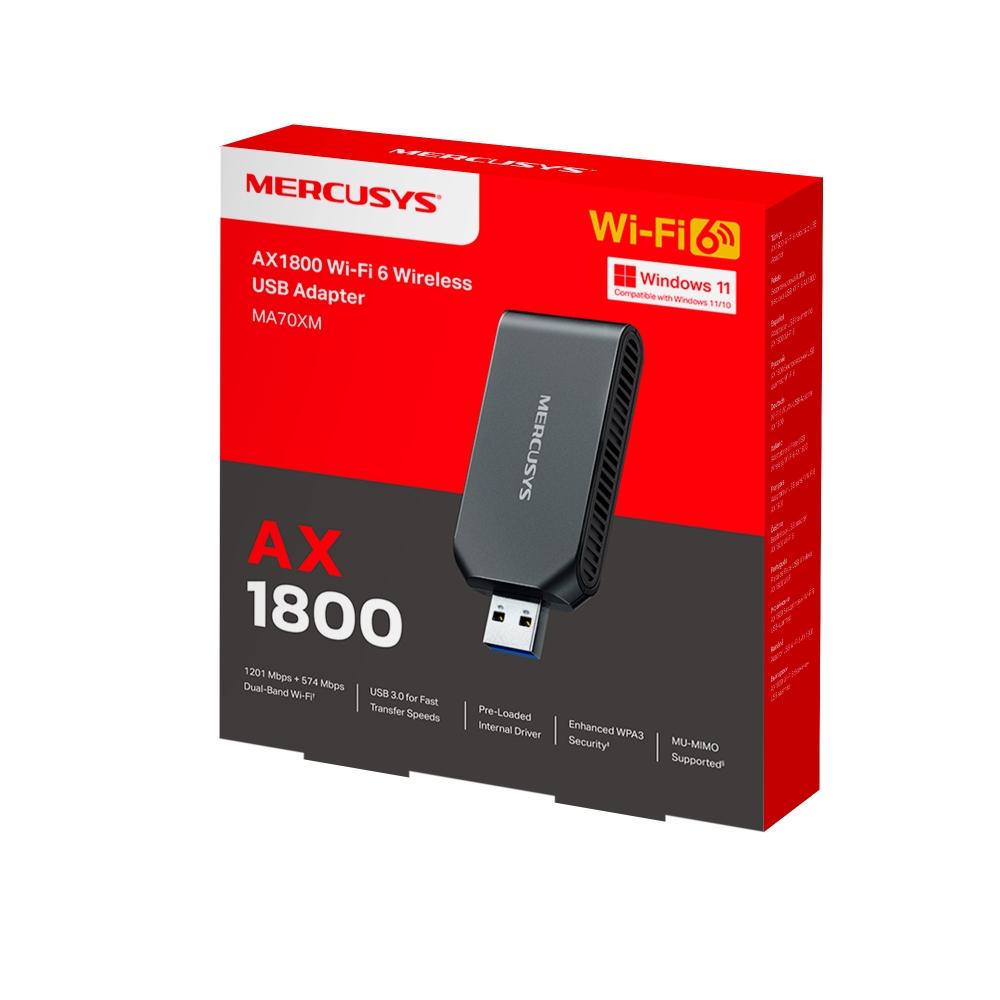 Безжичен USB адаптер Mercusys MA70XM Wi-Fi 6 AX1800