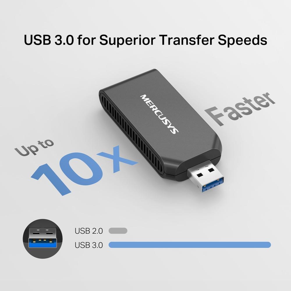 Безжичен USB адаптер Mercusys MA70XM Wi-Fi 6 AX1800