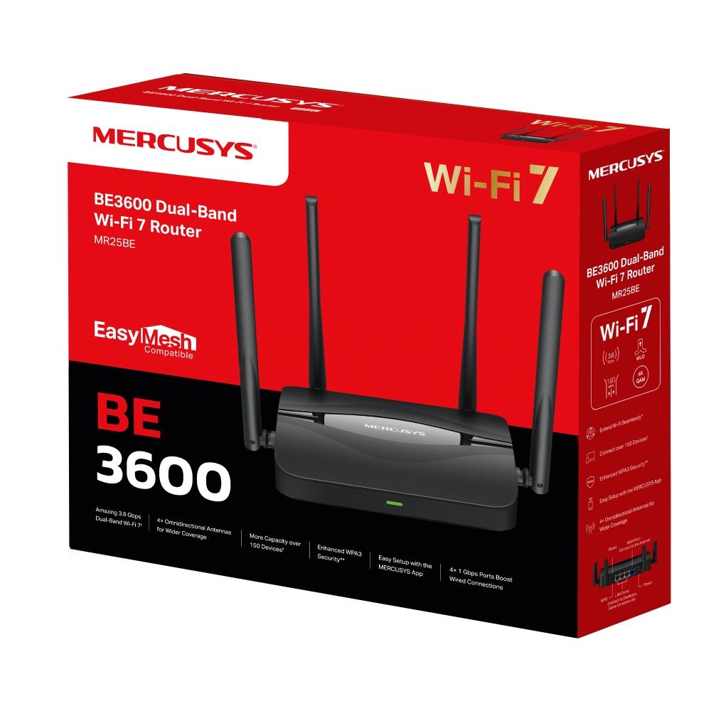 2-лентов Wi-Fi 7 рутер Mercusys MR25BE BE3600
