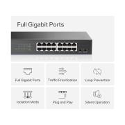 16-портов Gigabit Desktop/Rackmount комутатор Mercusys MS116GS