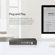 16-портов Gigabit Desktop/Rackmount комутатор Mercusys MS116GS