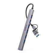 Докинг станция Orico YSA2-U3 USB-A/USB-C Hub 1x USB-A 3.0 + 6x USB-A 2.0 - Сив