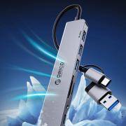 Докинг станция Orico YSA2-U3 USB-A/USB-C Hub 1x USB-A 3.0 + 6x USB-A 2.0 - Сив