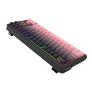 Геймърска механична клавиатура Redragon Antonium Pro K728SP-RGB-PRO с Bluetooth и безжична връзка, RGB осветление - черно/розово
