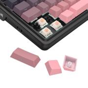 Геймърска механична клавиатура Redragon Antonium Pro K728SP-RGB-PRO с Bluetooth и безжична връзка, RGB осветление - черно/розово