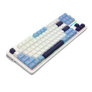 Геймърска механична клавиатура Redragon Antonium Pro K728WBB-RGB-PRO с Bluetooth и безжична връзка, RGB осветление - бяло/синьо