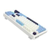 Геймърска механична клавиатура Redragon Antonium Pro K728WBB-RGB-PRO с Bluetooth и безжична връзка, RGB осветление - бяло/синьо