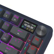 Bluetooth и безжична механична геймърска клавиатура Redragon Flekact Pro K708-RGB-PRO, RGB осветление - черна