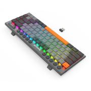 Геймърска жична и безжична Bluetooth механична клавиатура Redragon Horus SE K609GG-RGB-PRO с RGB подсветка - сива