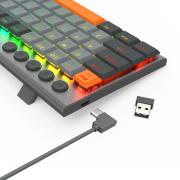 Геймърска жична и безжична Bluetooth механична клавиатура Redragon Horus SE K609GG-RGB-PRO с RGB подсветка - сива