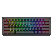 Механична геймърска клавиатура Redragon Ironguard K722-RGB RGB осветление сиви суичове - черна