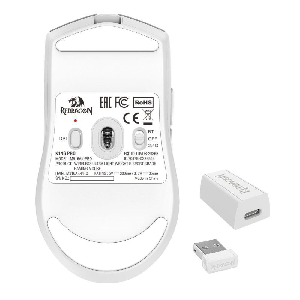 Безжична Bluetooth и кабелна геймърска мишка Redragon K1ng Pro 1K M916AK-PRO