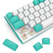 Геймърска клавиатура Redragon Fidd RGB K683WB-RGB - бяло/зелено