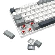 Геймърска механична клавиатура Redragon Kumara K552WGL-RGB с RGB осветление и red switches - бяла със сиво