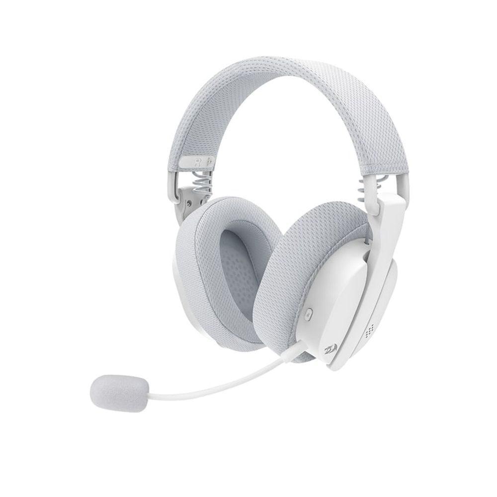 Геймърски слушалки Redragon Luce H888W с кабел и безжична Bluetooth връзка - бели