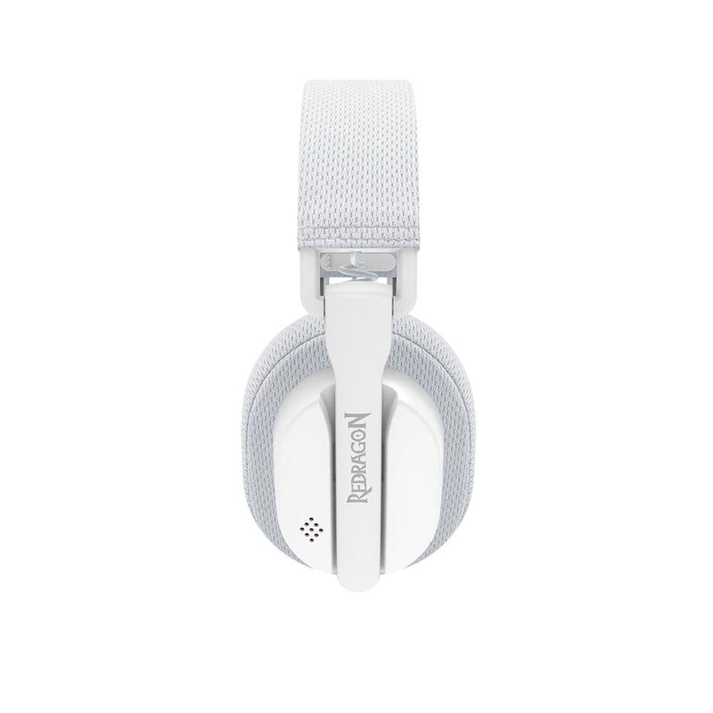 Геймърски слушалки Redragon Luce H888W с кабел и безжична Bluetooth връзка - бели