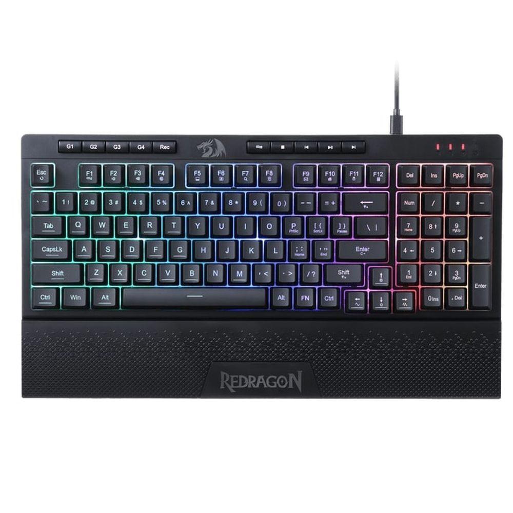 Геймърска клавиатура Redragon Shiva K515-RGB с RGB подсветка - черна