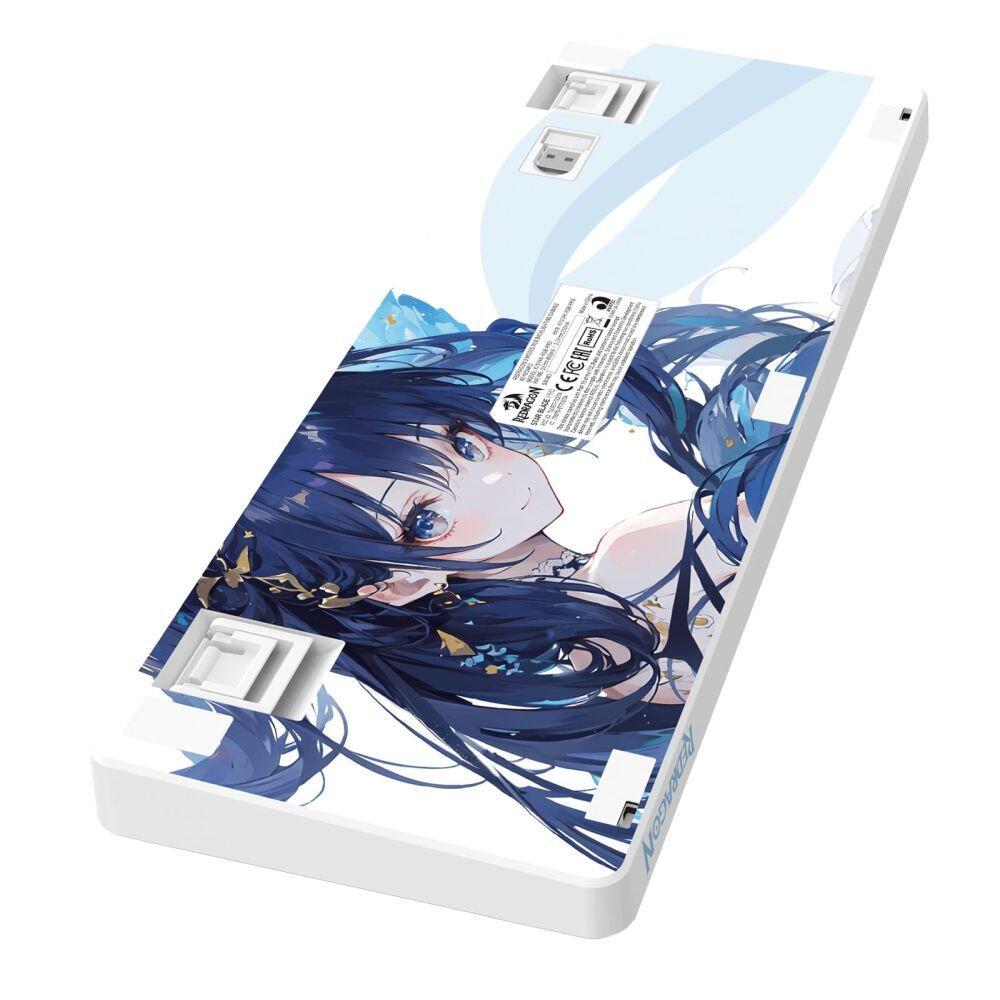 Геймърска Bluetooth и безжична механична клавиатура Redragon Star Blade Pro K707AK-RGB-PRO - бяла