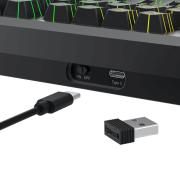 Bluetooth и безжична механична геймърска клавиатура Redragon Uranus 87 Pro K737B-RGB-PRO, RGB осветление - черна