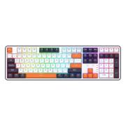 Геймърска механична клавиатура Redragon Wyvern K689WBO-RGB-PRO с Bluetooth и безжична връзка, RGB осветление - бяло/оранжево